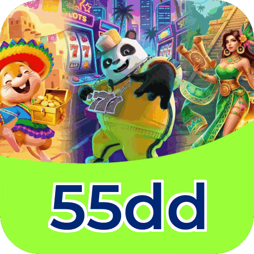 Interface do aplicativo 55dd mostrando jogos disponíveis no iOS e Android